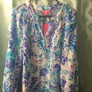 NWT LILLY PULITZER Silk Elsa Top